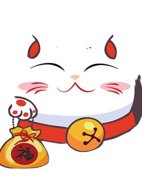 个性玻璃贴纸招财猫欢迎光临空调