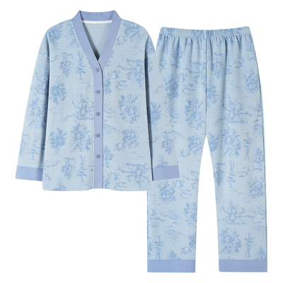 猫人女士磨绒睡衣保暖绵羊毛