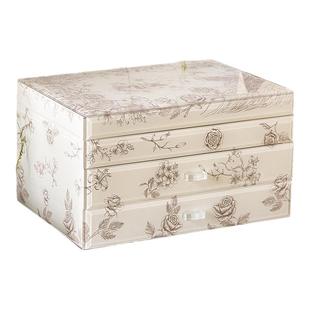 FORLEECHS 首饰盒高档精致大容量饰品盒项链戒指珠宝盒首饰收纳盒