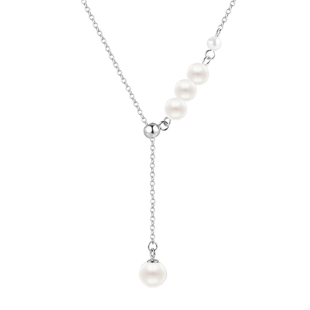 纯银流苏珍珠项链2026新款爆款轻奢小众锁骨链女高级感颈链毛衣链