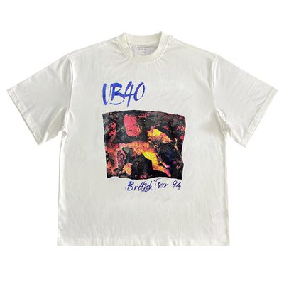 Reggae乐队美式休闲街头风短袖T恤vintage古着宽松重磅棉男女半袖