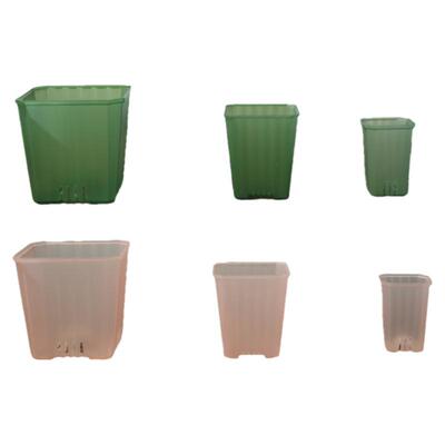 加厚彩色半透多肉方塑料花盆