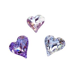 奥地利尖底歪桃心4809 施家华子水钻美甲奥钻大号爱心形新娘甲片