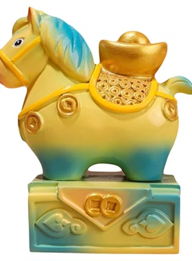 唐三彩小胖马洛阳文创纪念品摆件