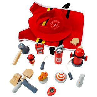 儿童男女孩消防员玩具装备过家家角色扮演仿真灭火器水枪帽子套装