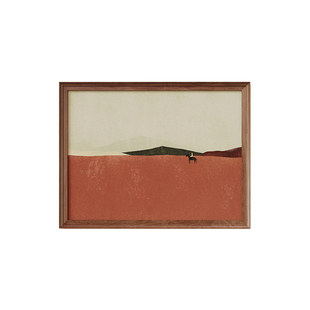 中古风客餐厅沙发背景墙风景装饰画法式复古床头挂画艺术玄关壁画