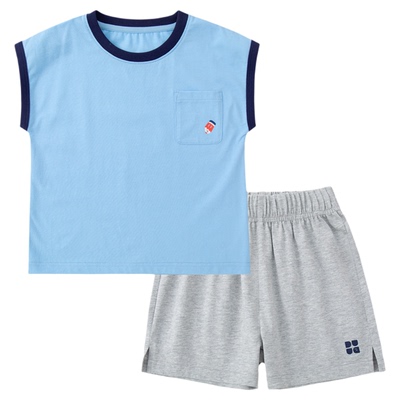 嘟嘟家男童套装夏季儿童短袖短裤女童夏装宝宝薄款背心裤子小童装