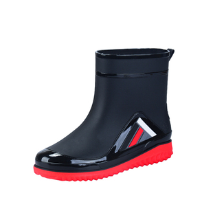 冬季保暖防油污雨鞋内胆可拆卸棉水鞋户外钓鱼防水防滑耐磨雨靴
