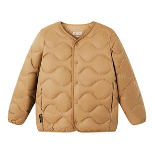 波司登儿童羽绒服新款男女童圆领长袖短款外套儿童三防保暖