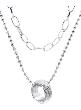 测试推荐双层钛钢女项链