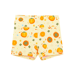 HARDSHIP丨柿子花 运动束腰显臀短裤 橙色多巴胺健身速干花花短裤