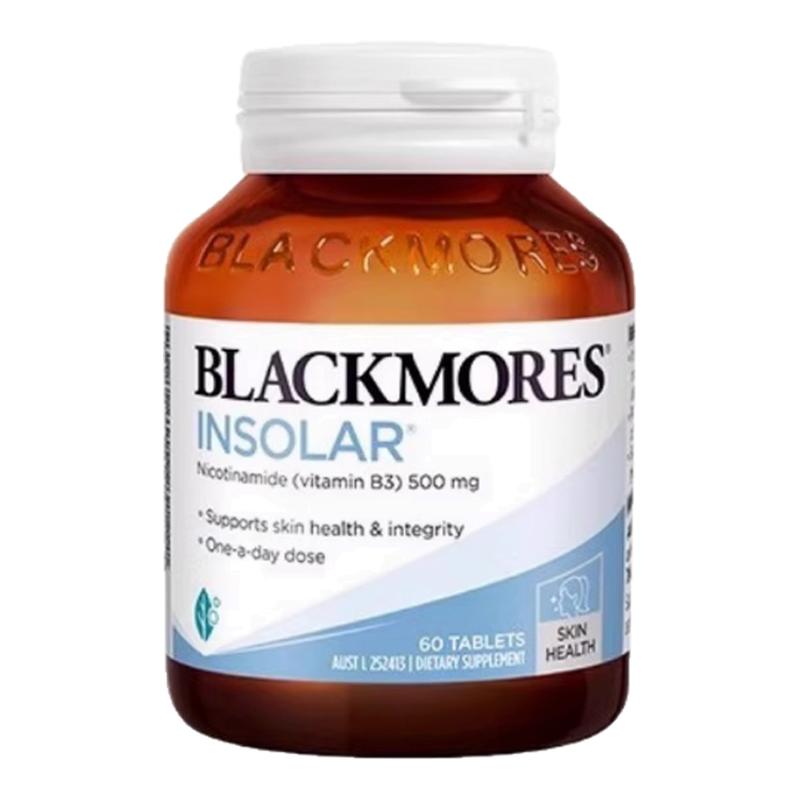 Blackmores澳佳宝烟酰胺高光片60粒500mg小白丸日期26.8月