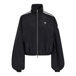 Adidas/阿迪达斯正品三叶草女士休闲漏斗领运动宽松夹克KY5045