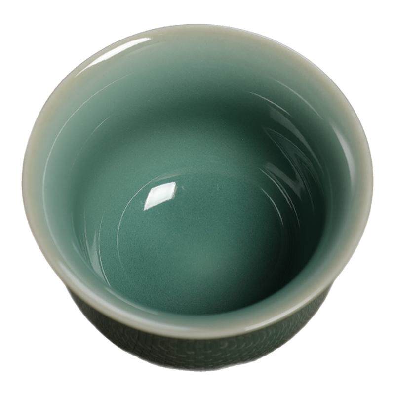 弟窑青瓷天青釉陶瓷茶杯