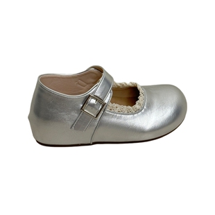 DCYI内增高银色玛丽珍小皮鞋女法式浅口厚底黑色芭蕾舞鞋白色单鞋