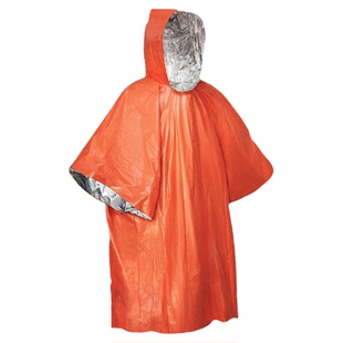 户外便携式露营登山应急保温毯急救毯锡纸铝箔救生毯防失温雨衣