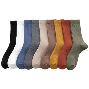 长袜子男款纯棉线中筒秋冬季男童冬款毛线圈男士加厚加绒冬天雪地