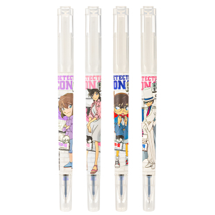 爱好柯南消字笔可换墨囊王者荣耀复写笔小学生用无痕消字魔笔双头魔擦笔蓝色消色笔一头可擦一头复写可擦钢笔