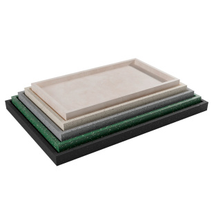 凌虹长方形水泥花盆托盘接水盘底座底垫简约北欧风仿花岗岩可定制