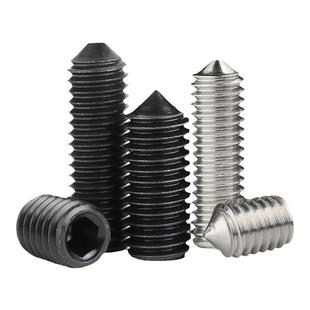 304不锈钢尖端紧定螺丝12.9级机米无头螺丝顶丝螺钉M2M3M4M5-M16