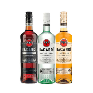 【自营】原瓶进口白金黑朗姆酒调酒基酒莫吉托鸡尾酒套装烘焙原料