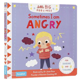 有时我很生气 英文原版绘本 Little Big Feelings Sometimes I Am Angry 儿童情绪管理 情商培养 精装纸板翻翻书 搭我可以有耐心
