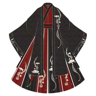 鼎尚原创【慕卿】男款汉服魏晋风古装冬装红色黑红大袖衫古风服装