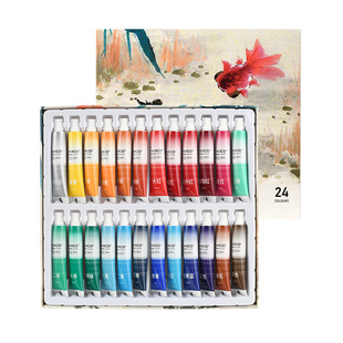 Marco马可国画颜料中国画颜料国画初学者套装国画用品工具全套水墨画工具套装料国画套装小学生入门套装24色