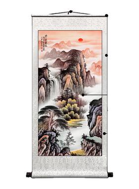 紫气东来仙家堂口山水挂画无活物