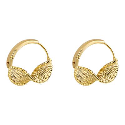 金色扭曲圈圈耳环耳扣港风