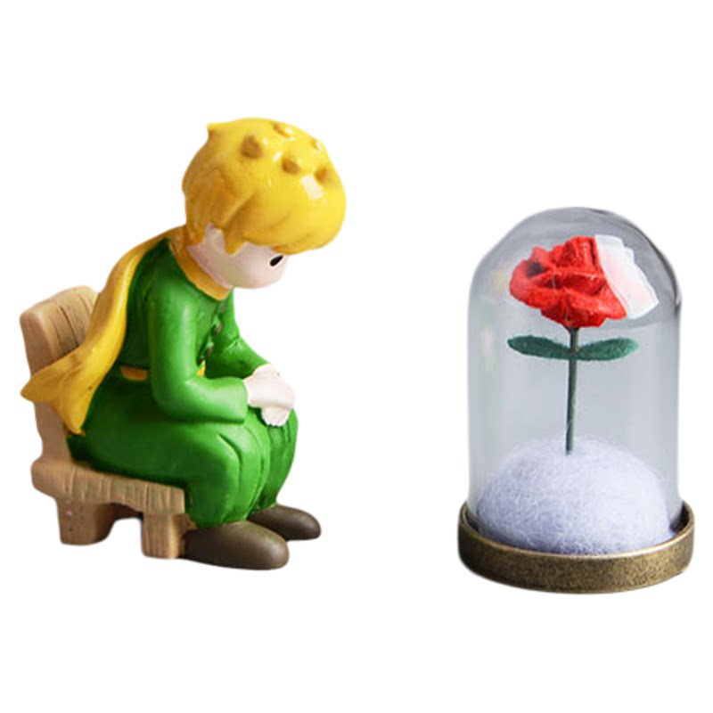 王子与玫瑰花系列摆件周边狐狸生日礼物送女生情人节礼品手办男