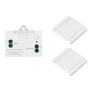 自发电220v免布线遥控开关不用电池随意贴家用卧室吸顶灯具控制器