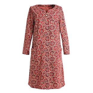 乔万尼商场秋装女新款宽松气质大花印花中年女士长袖连衣裙中长款