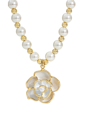 法式复古气质轻奢山茶花项链