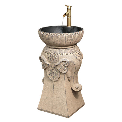 陋石坊一体落地式洗手盆