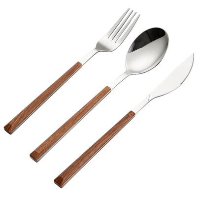 onlycook创意仿木柄日式刀叉勺