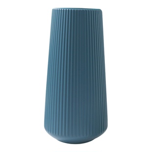 塑料花瓶花盆扭扭棒手工干花鲜花插花北欧风格仿陶瓷简约清新装饰