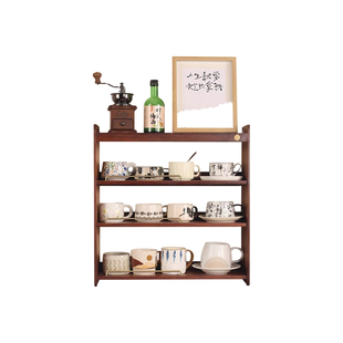 柏睿家居高端纯实木桌面杯子收纳置物架手办水杯咖啡杯香水展示架