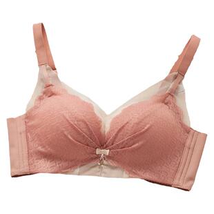 无钢圈文胸小胸加厚3CM深V聚拢上托收副乳调整型少女性感蕾丝内衣