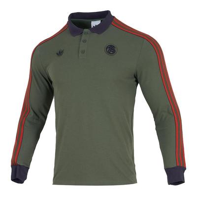 Adidas阿迪达斯三叶草男装2025秋季新款FCB ICON长袖POLO衫JN0253