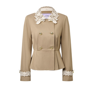 【优雅游牧】MAXRIENY巴恩风穿搭收腰长袖散摆外套女琥珀流光穿搭