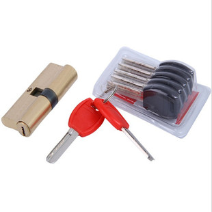 老锁匠适用 铜钥匙全铜AB锁芯 防盗门锁心 偏心锁芯 规格齐全 锁