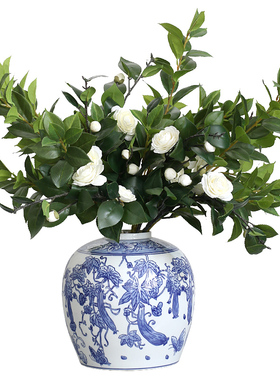 淡雅四季仿真花茶花客厅装饰花