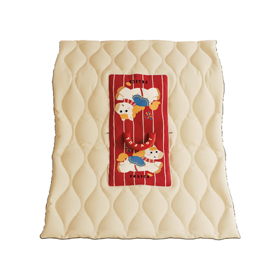 马年新春红色抱枕被二合一