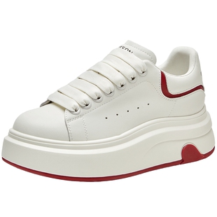 百田森休闲小白鞋女款春季新款爆款鞋子厚底板鞋小个子显高显瘦