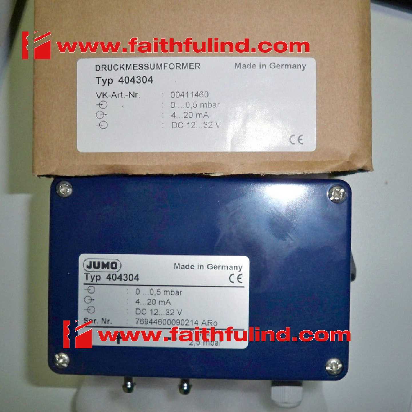 议价Jumo 00411460 久茂全新压力传感器 404304/000-400-405 0.5m