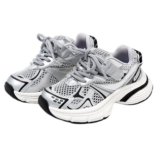 天美意童鞋2026年夏季新款运动鞋女童鞋男童老爹鞋网面透气跑步鞋