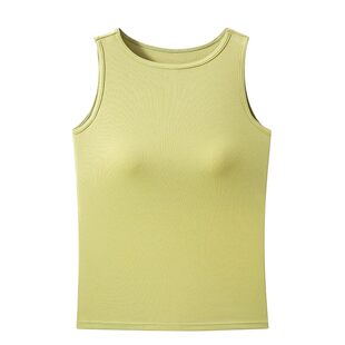 宽肩带遮副乳无袖外穿内搭带胸垫文胸一体式背心吊带大红色女上衣