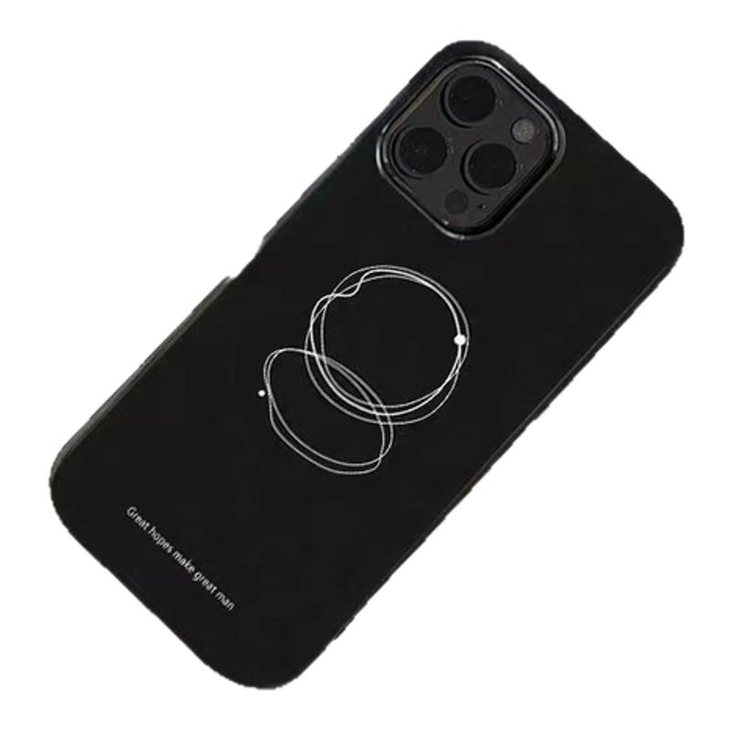 INS简约圆环日韩小众全包手机套