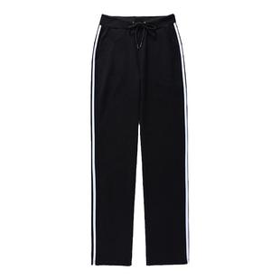 三杠全棉运动裤女夏季学生直筒阔腿裤秋冬加绒卫裤三条杠春秋长裤